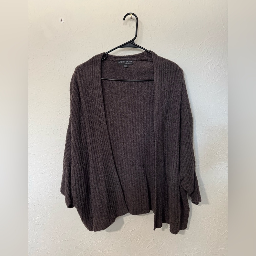 Barefoot Dreams Cozy Cardigan Ribbed Knit Size L-XL